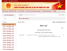 Tablet Screenshot of congbao.chinhphu.vn